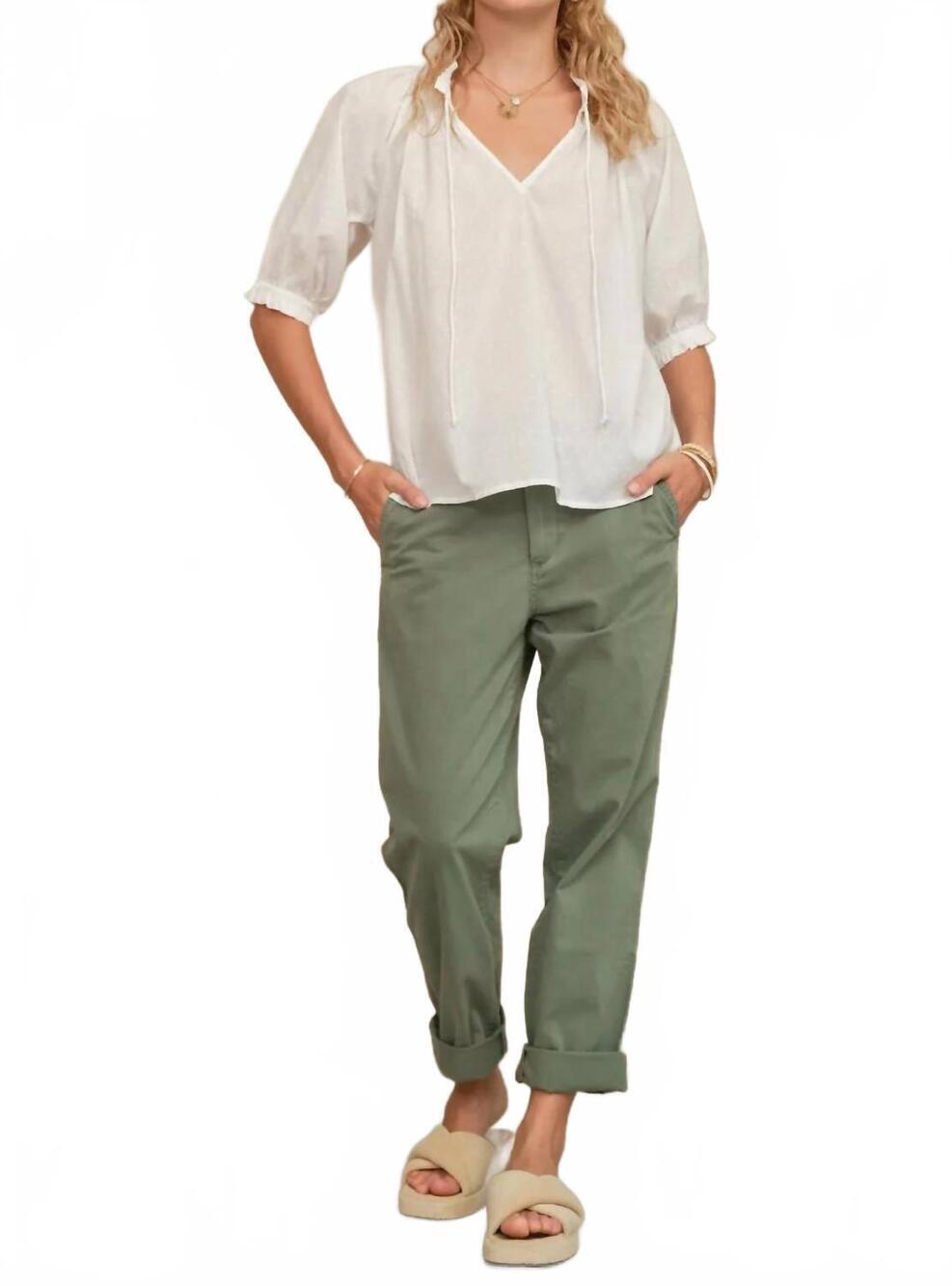 NEW M.A.B.E. cotton frill top in white